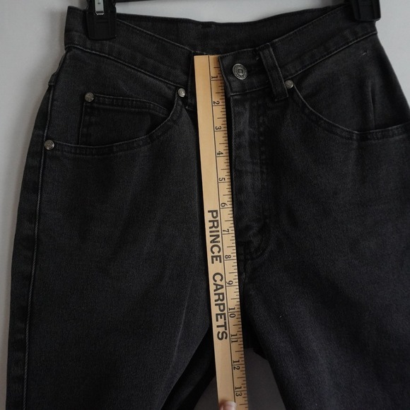 VTG Levi 10912 Orange Tab Slim Fit Tapered Leg Black Denim Jeans Womens S Size 5 - Picture 8 of 10